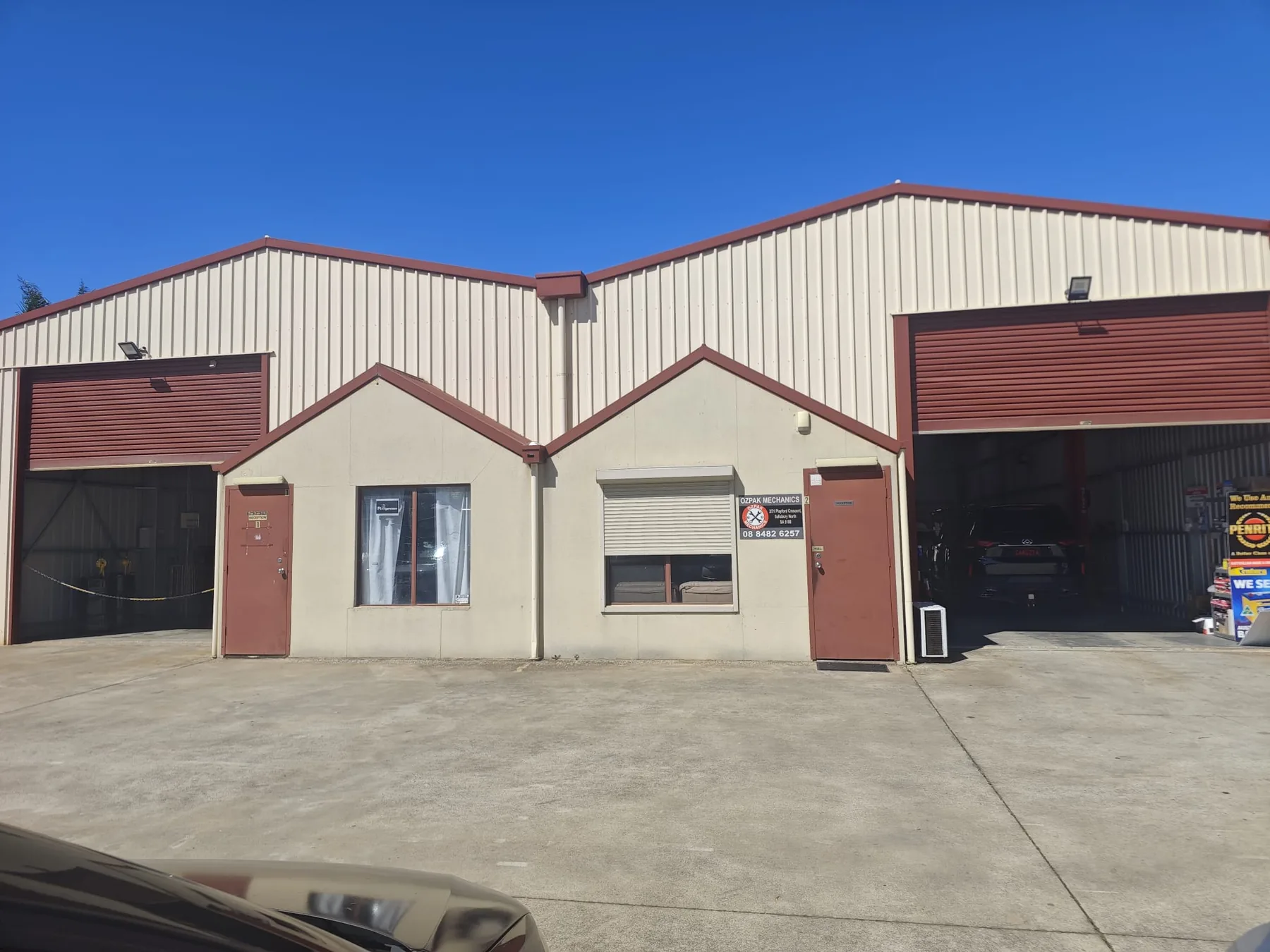 OZPAK Mechanics workshop exterior in Salisbury North